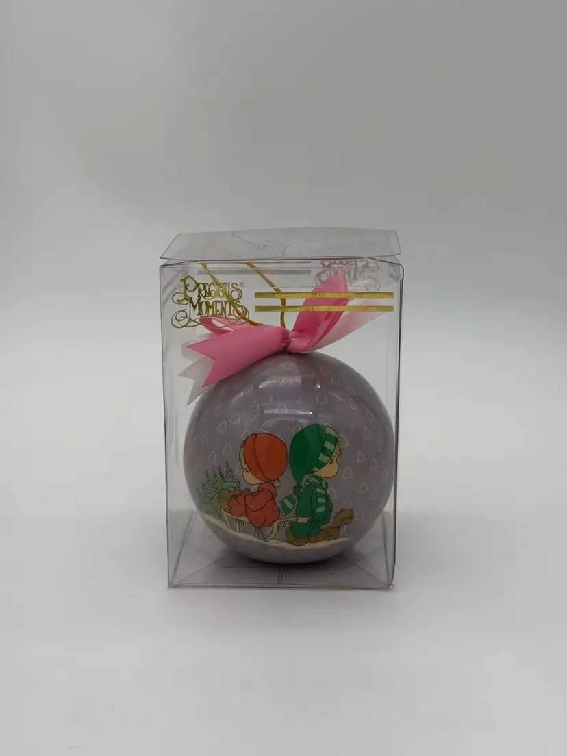 Vintage 1996 Precious Moments Christmas Tree Ornament Ball ENESCO