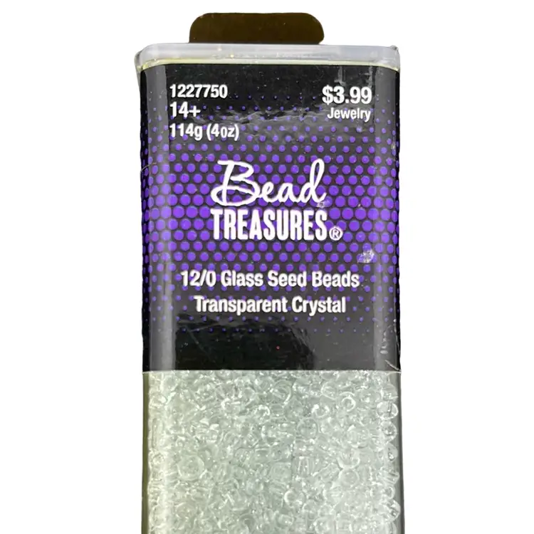 Transparent Crystal Bead Treasures 12/0 Glass Seed Beads