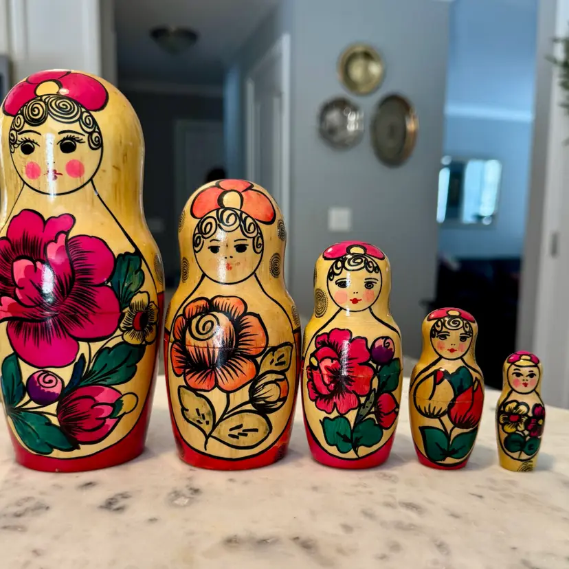 Vintage Russian “Matryoshka” Nesting Dolls