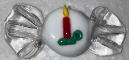 Ultra Rare Vintage Hulet Lampwork Glass Candy 2.5"