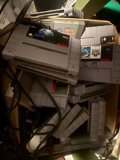 Nes snes retro games.  Possibly a console or two