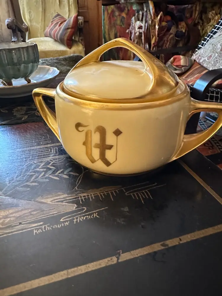 Rosenthal Serb Bavarian Sugar Bowl Donatello Pattern 1920s