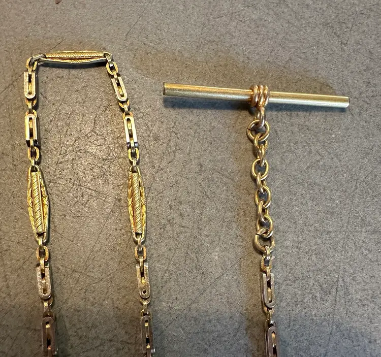 Art Deco Fancy Link Forstner Gold Filled Pocket Watch Chain Fob