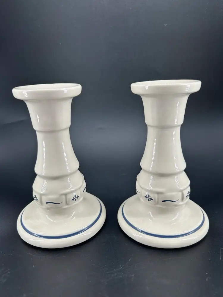 PAIR OF LONGABERGER VOTIVE CANDLE HOLDERS