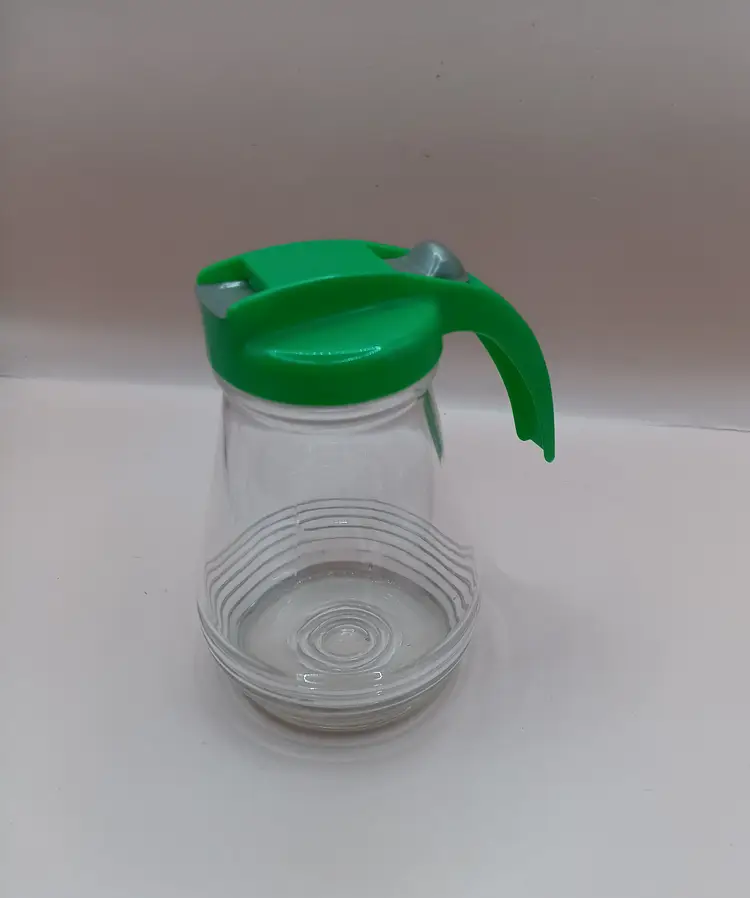 Vintage Federal Tool Corp Syrup Dispenser with Green Lid 5"