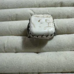 Sterling Howlite Ring Size 10.5