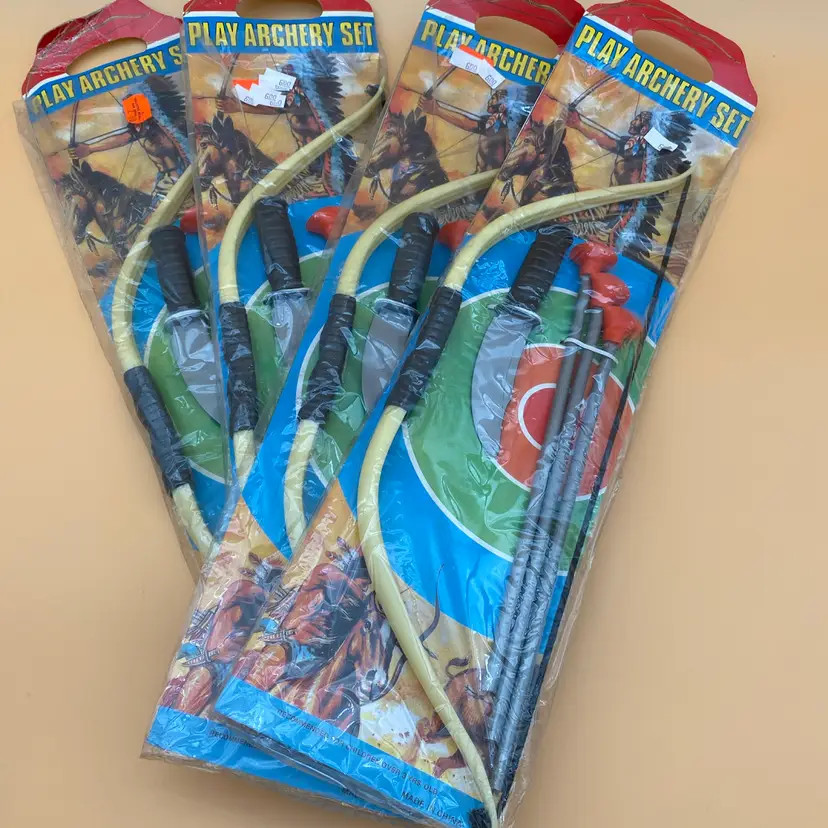 Bundle of 4 Play Archery Sets - NOS Vintage Toy Store - Bows, Arrows & Knives