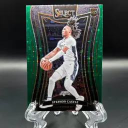 Stephon Castle 2024-25 Select Green Stars Prizm RC San Antonio Spurs