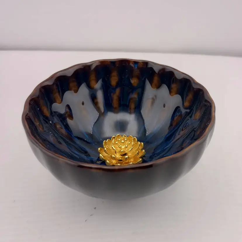 Golden Lotus bowl, contemporary