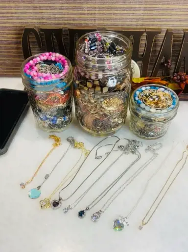 Let’s Sort, Auction & Make Jewelry Jars!!!
