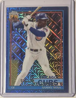 2026 Topps Series 1 Silver Pack Mojo Blue Sammy Sosa 034/150