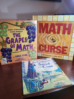 Three MATH books for helping kids learn various math skills