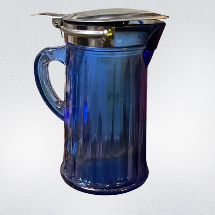 23. Colbalt Blue Creamer w/Stainless Lid