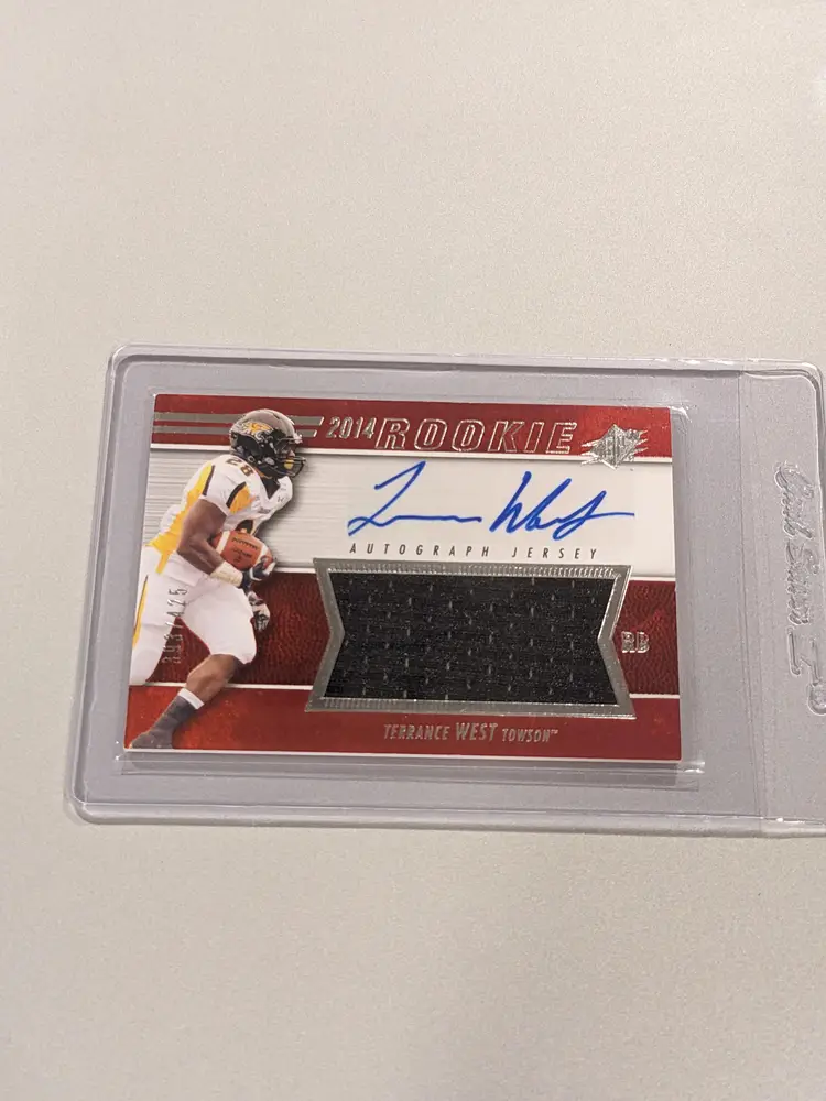 Terrance West 2014 SPx - 393/425 Rookie Auto Game-Worn Patch  #73