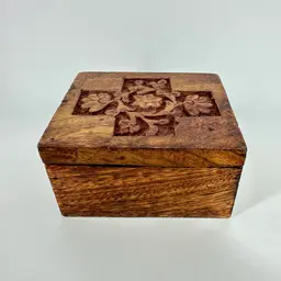 Wooden Engraved Trinket Box