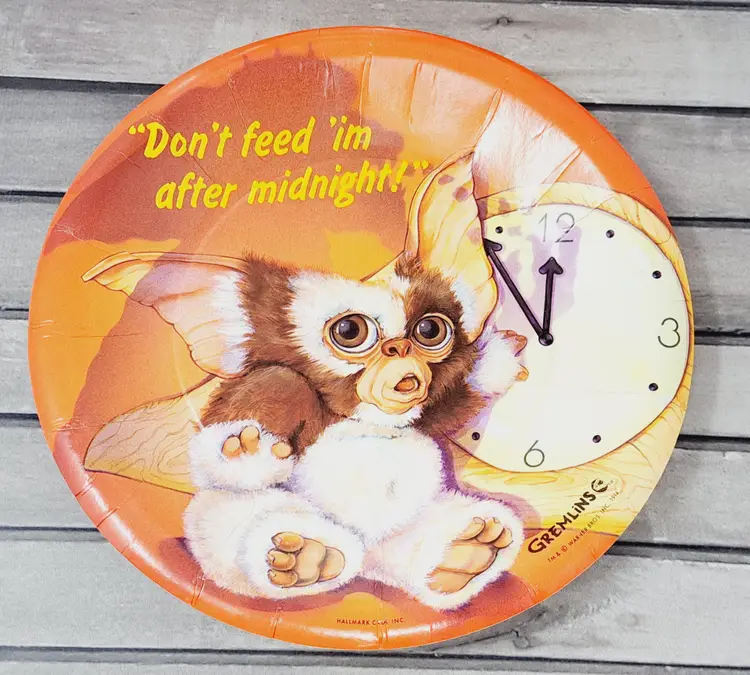 Vintage 1984 Gremlins Gizmo Paper Plates Set of 8