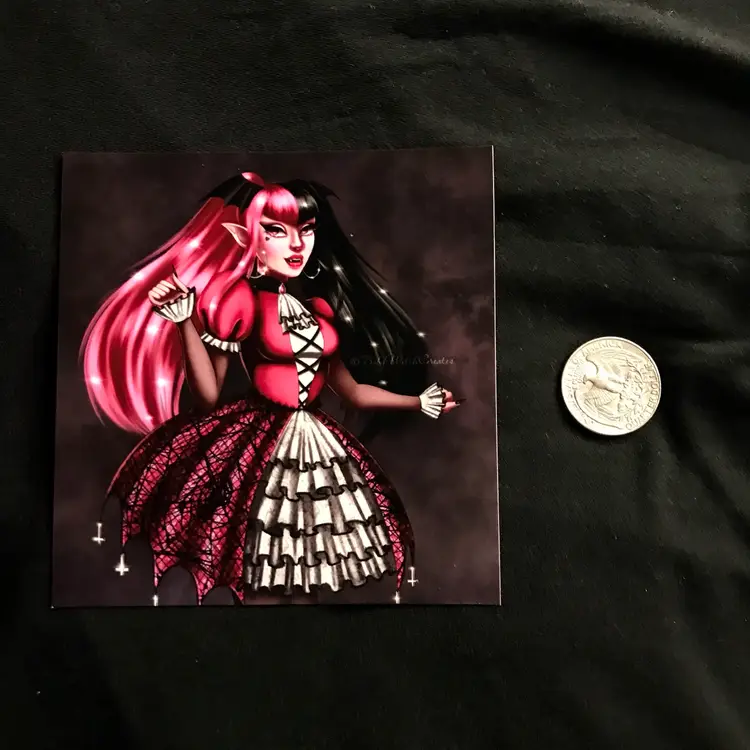 Draculaura 4x4 Art Print | Monster Cartoon Mini Art Print