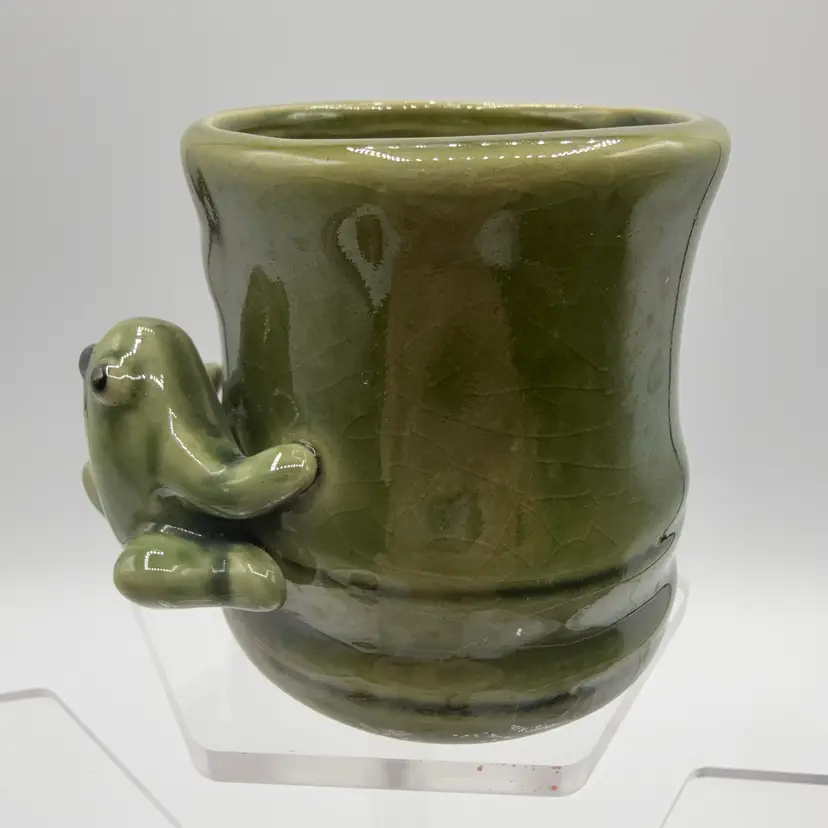 Mini Frog With Bamboo Planter