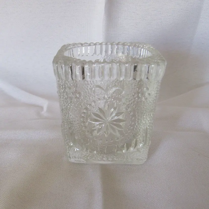 VTG Square Clear Glass Voltive Candleholder