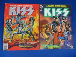 KISS Marvel Comics Super Special #1 #2 1977 1978 Marvel Magazine Mid Grade