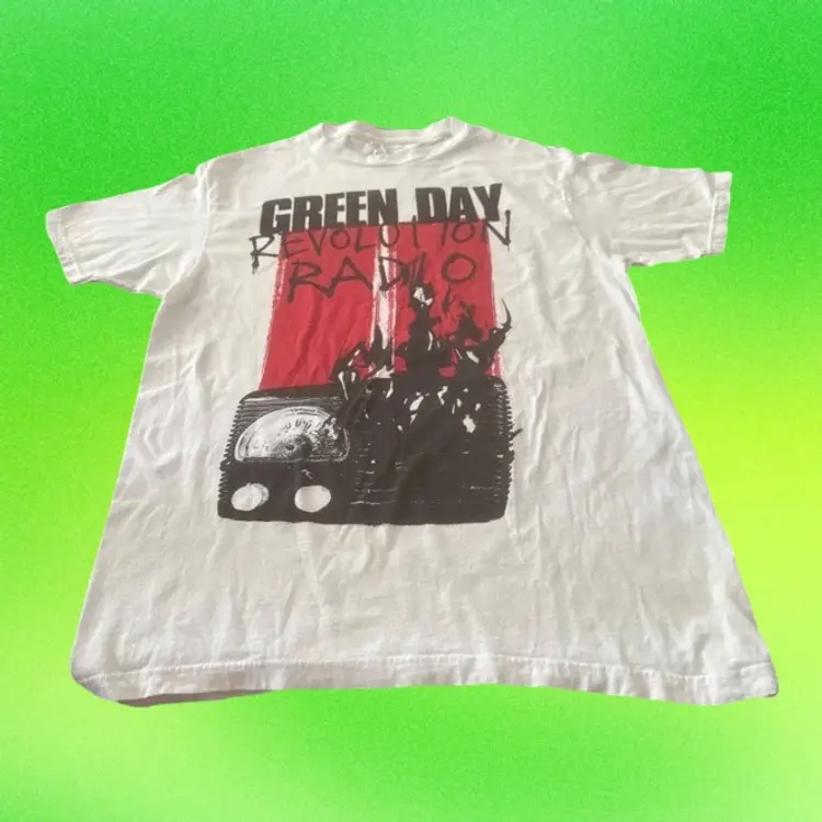 Green Day Revolution Radio Band Graphic T-Shirt, Adult Medium