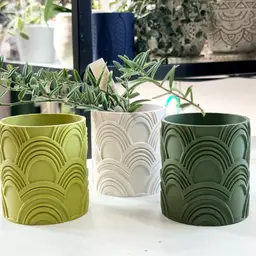Boho Rainbow Tall 3D Printed Cover Pot - 2.75” x 3”