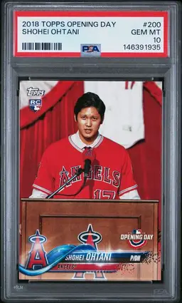 2018 TOPPS OPENING DAY 200 SHOHEI OHTANI PSA 10