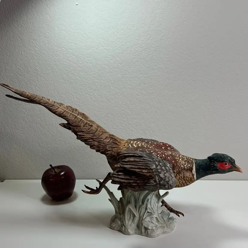 Goebel Pheasant Bird Running Figurine 18 1/2" Long W. Germany Flaws Large