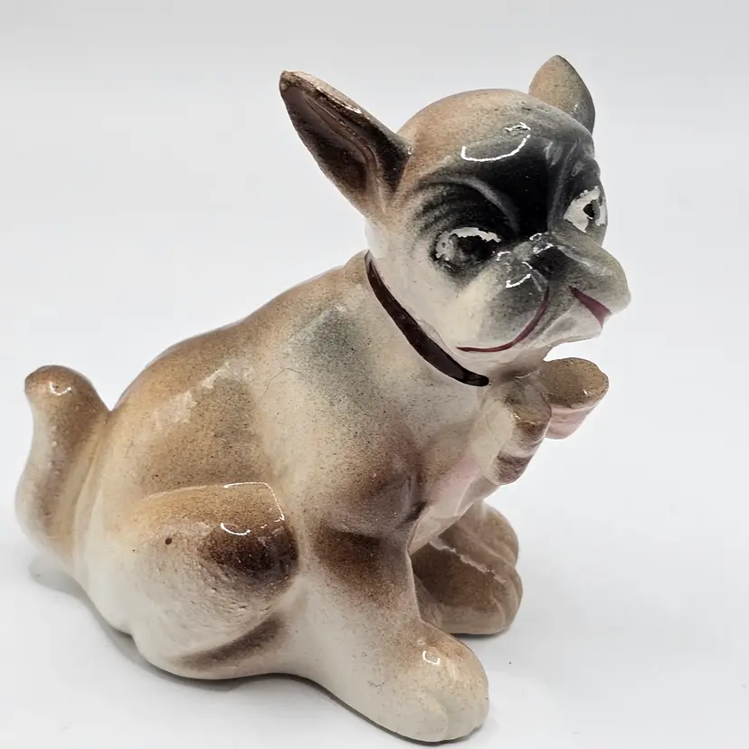 Bulldog Terrier dog puppy miniature Figurine Vintage