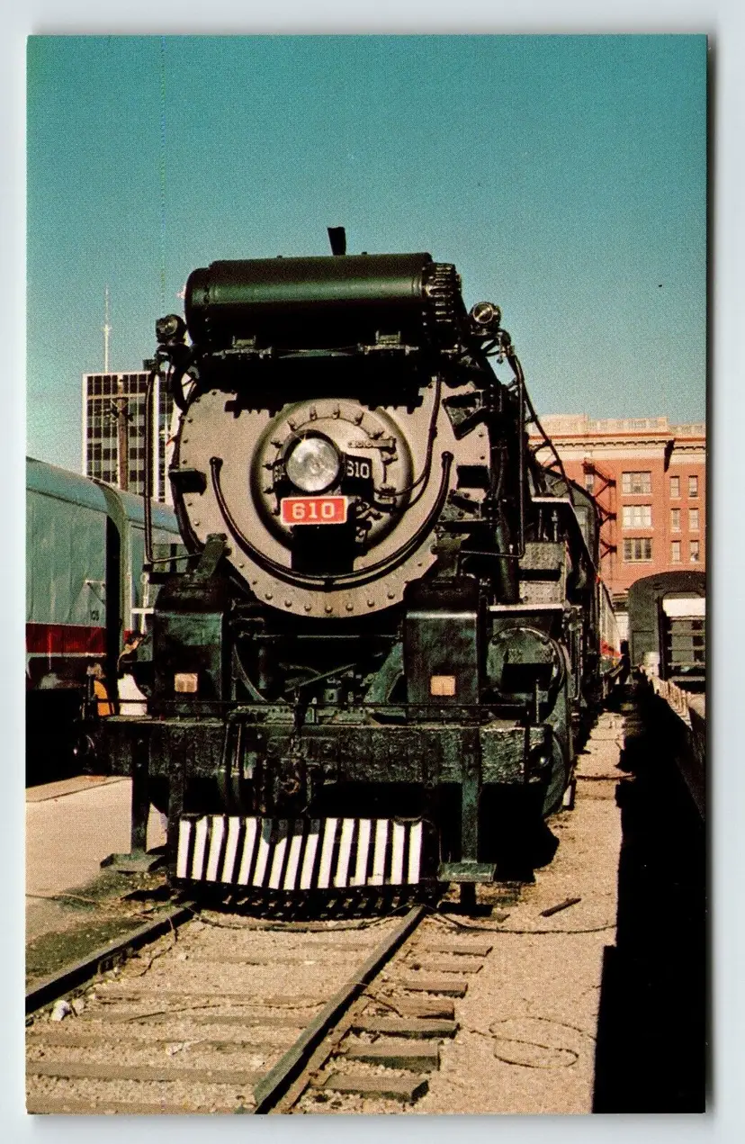 Railroad Postcard Train Locomotive No 610 American Freedom Railway Chrome Unused