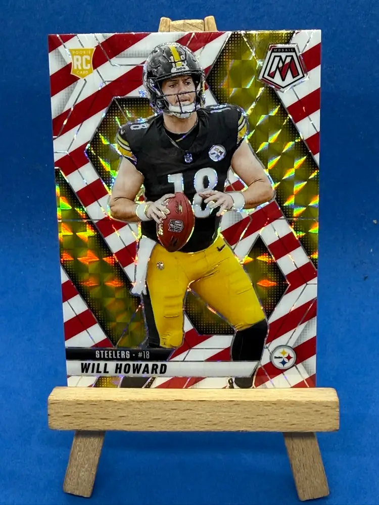 2025 Mosaic Will Howard #318 Red & White Pittsburgh Steelers A86