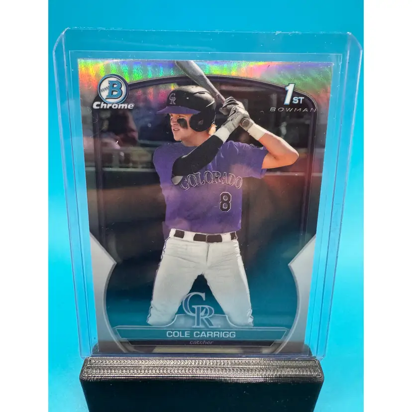 Cole Carrigg 1st Bowman Chrome Refractor Colorado Rockies