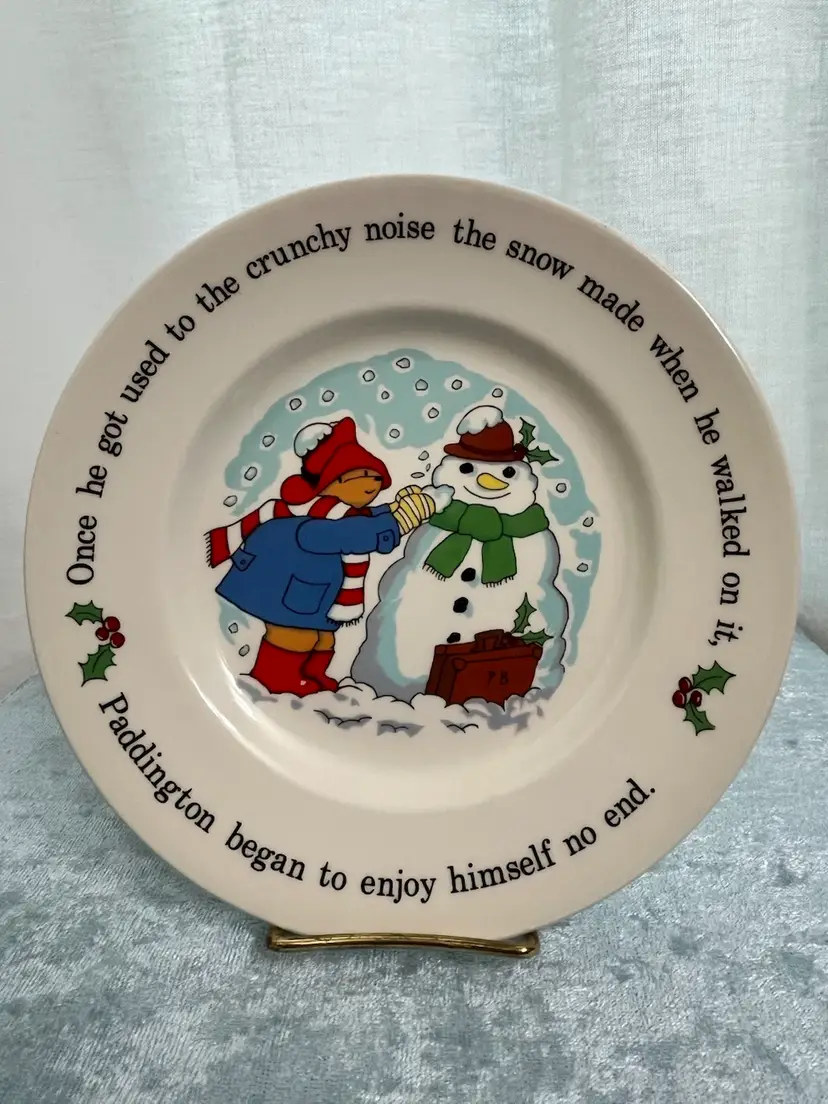 Coalport Paddington Bear Christmas Plate