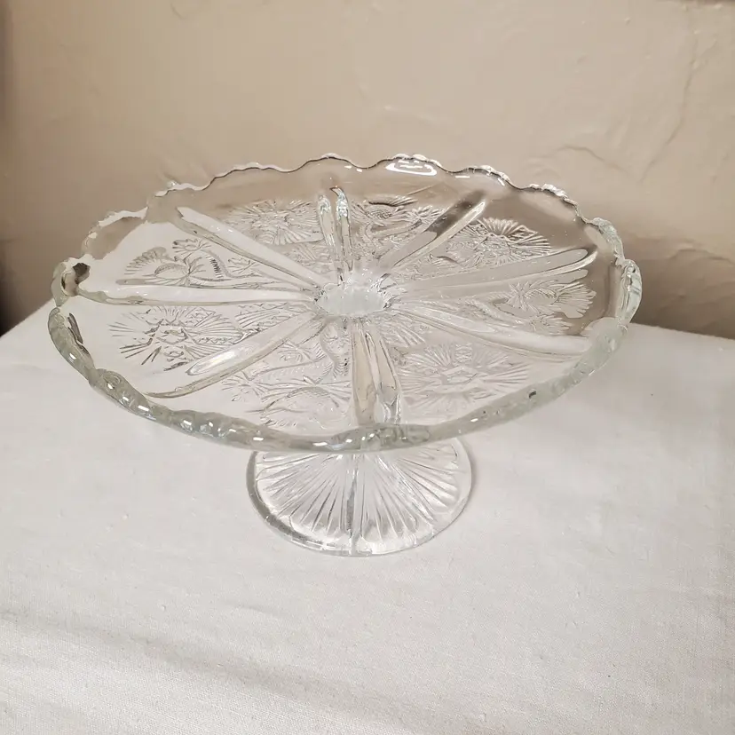 Petite Glass Pedestal Cake Plate