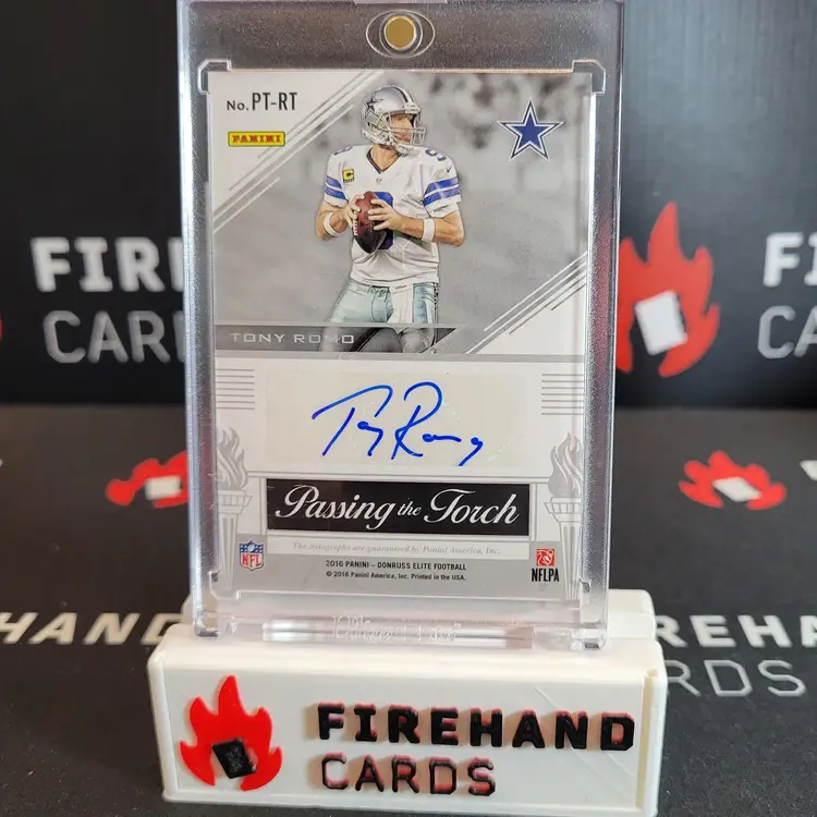 Roger Staubach & Tony Romo - Dallas Cowboys - 2016 Panini Elite Passing The Torch Auto /10