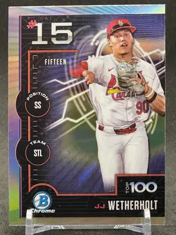 2025 Bowman - Bowman Scouts Top 100 Chrome JJ Wetherholt #BTP-15