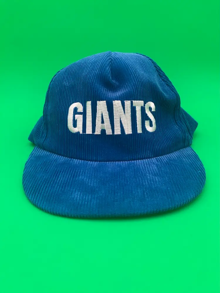 NFL New York Giants Blue Corduroy Snapback Hat - Vintage