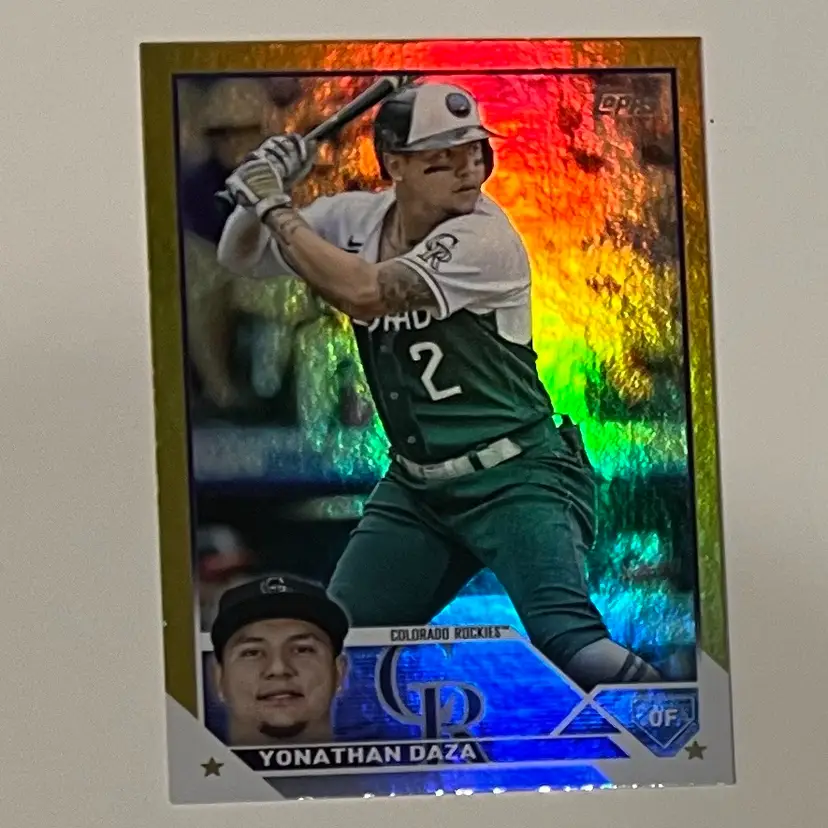 Yonathan Daza Gold Foil Colorado Rockies
