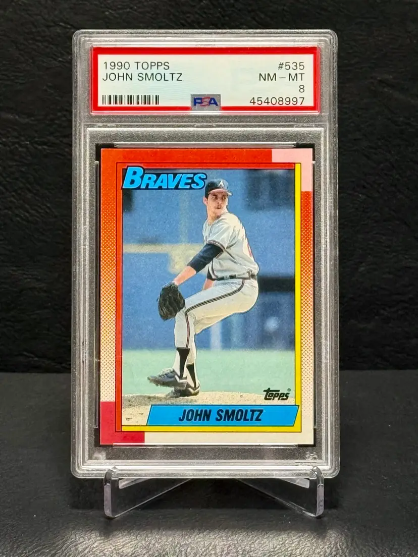 John Smoltz 1990 Topps #535 PSA 8 Atlanta Braves HOF