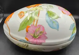 Tuscany Japan porcelain egg trinket box