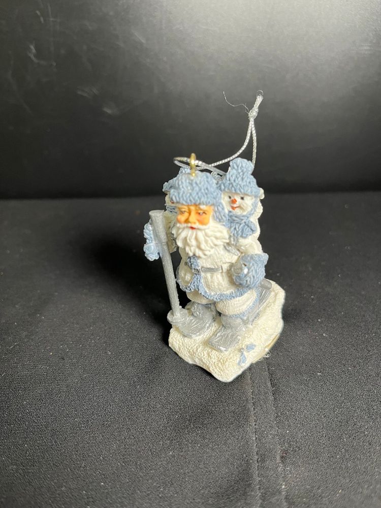 Enesco-1999-Santa Skiing w/ Snow Buddies Ornament-Lot 60