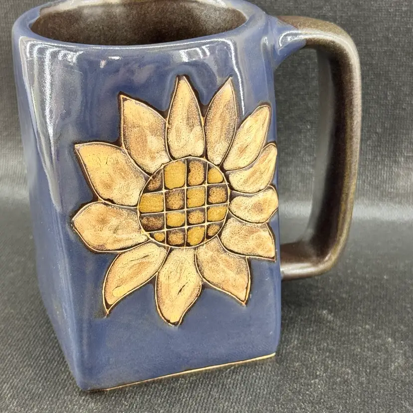 Sunflower Mara Mexico Stoneware Pottery Coffee Mug