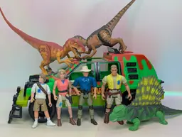 Jurassic Park Playset Jungle Explorer Dinosaurs Figures & Action Figures 1993 Kenner Vintage Collectible toy figurines