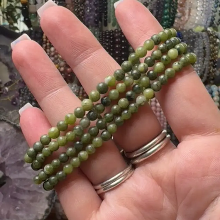 Green Jade 4mm Bracelet