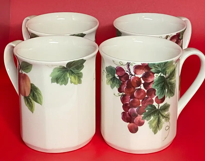 Royal Doulton Vintage Grape Mugs (4)