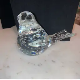 Controlled Bubbles Glass Bird Paperweight 3 3/4” Long 2 3/4” Tall 2” Wide! NO Damage!