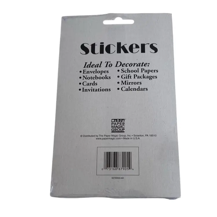 NOS 1990’s Color Clings Valentine Sticker Set with Kittens and Flowers