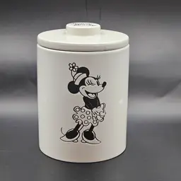 Disney Minnie Mouse Canister Cookie Jar Ceramic