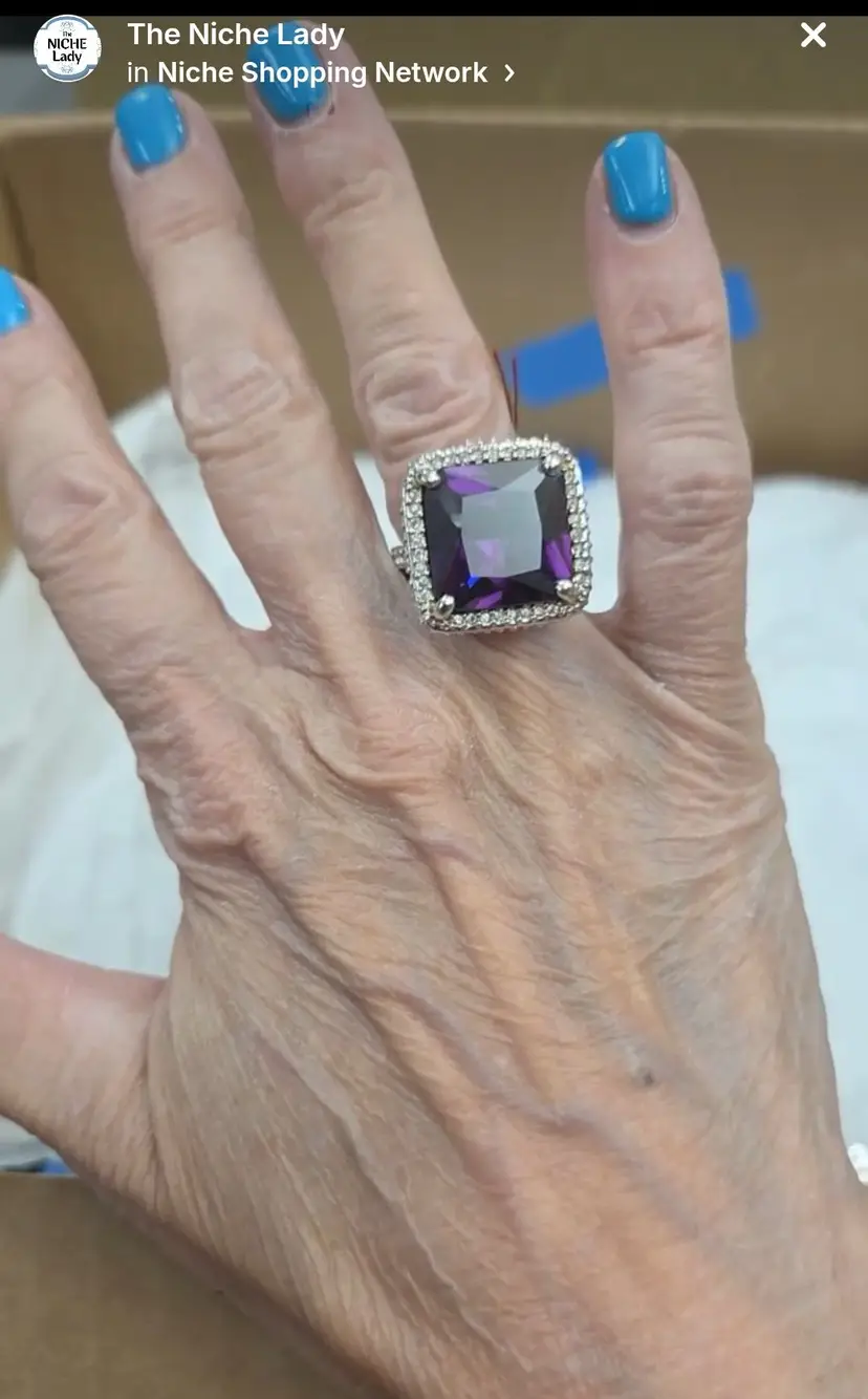 Large Purple Gemstone Ring