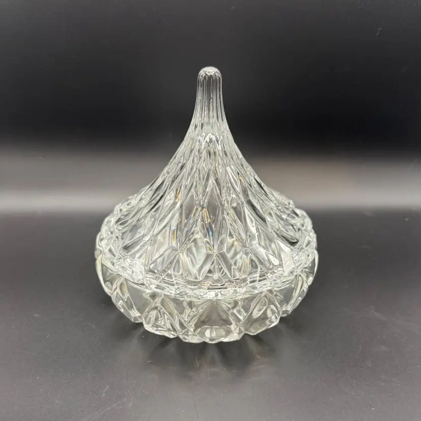 Vintage Hersheys Kiss Lead Crystal Candy Dish